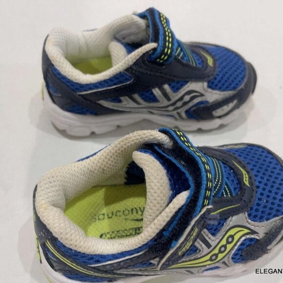 Saucony Baby Ride 6 Boys Size 5 Navy Blue LOT of 2 Leather Rubber Slip On Shoes - Picture 11 of 14